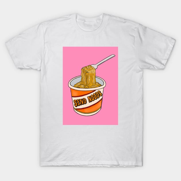 Send noooooodz 2 T-Shirt by Poppy and Mabel